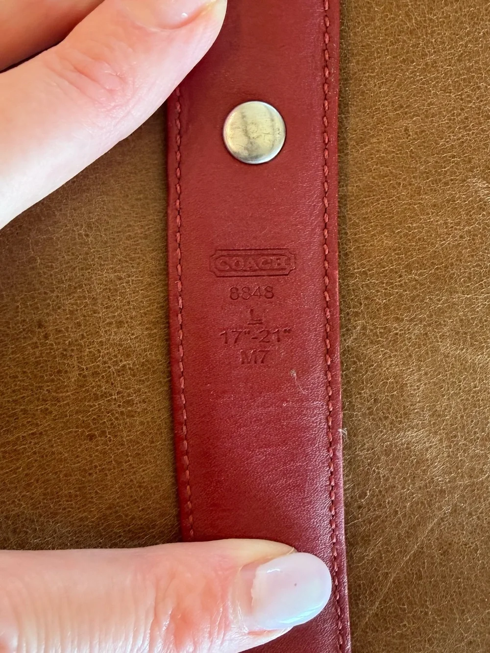 Vintage Coach red dog collar